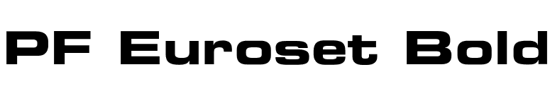 PF Euroset Bold font preview