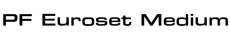 PF Euroset Medium font preview