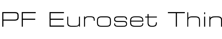 PF Euroset Thin font preview