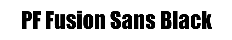 PF Fusion Sans Black font preview