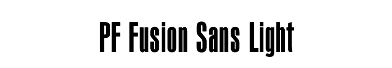 PF Fusion Sans Light font preview
