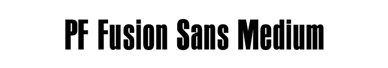 PF Fusion Sans Medium font preview