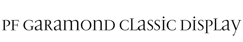 PF Garamond Classic Display font preview