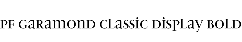 PF Garamond Classic Display Bold font preview