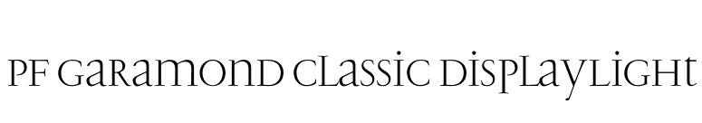 PF Garamond Classic DisplayLight font preview