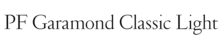 PF Garamond Classic Light font preview