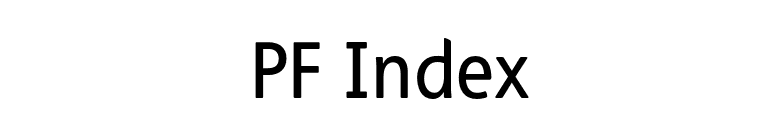 PF Index font preview