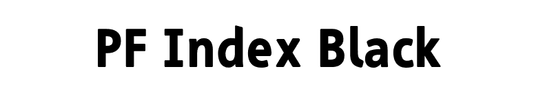 PF Index Black font preview