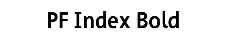 PF Index Bold font preview