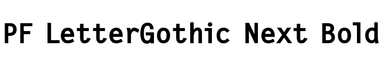 PF LetterGothic Next Bold font preview