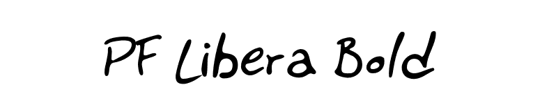 PF Libera Bold font preview