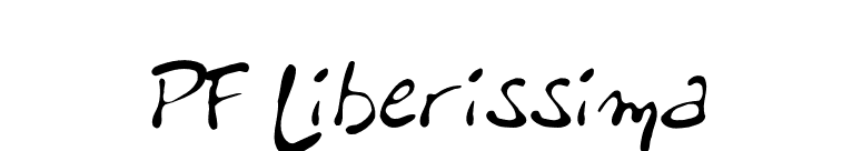 PF Liberissima font preview