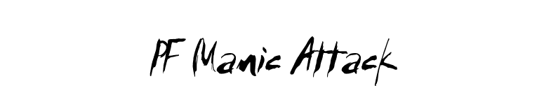 PF Manic Attack font preview