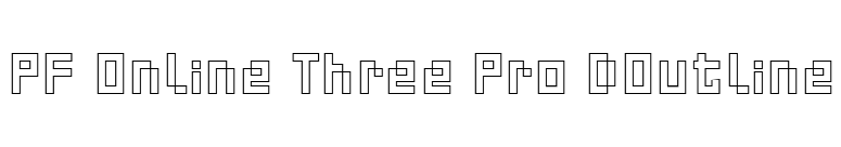 PF Online Three Pro DOutline font preview