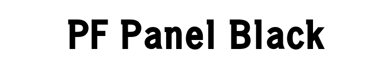 PF Panel Black font preview