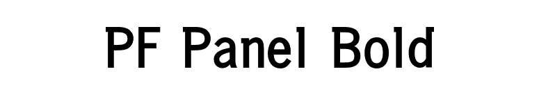 PF Panel Bold font preview