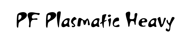 PF Plasmatic Heavy font preview