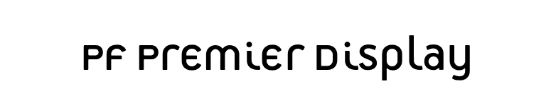 PF Premier Display font preview