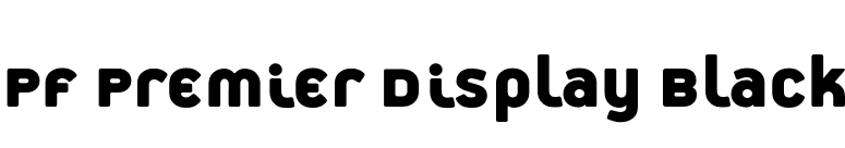 PF Premier Display Black font preview