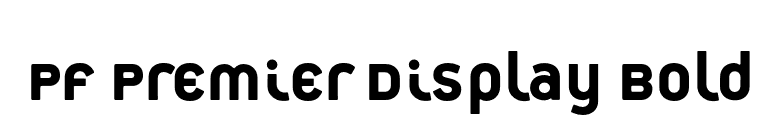 PF Premier Display Bold font preview