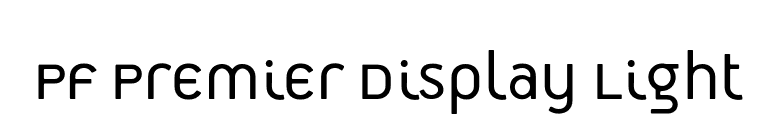 PF Premier Display Light font preview
