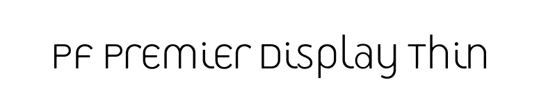 PF Premier Display Thin font preview