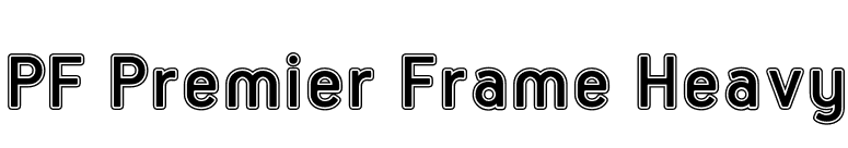 PF Premier Frame Heavy font preview