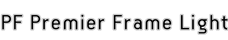 PF Premier Frame Light font preview