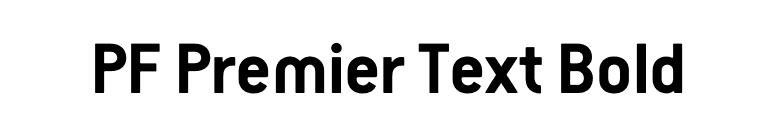 PF Premier Text Bold font preview