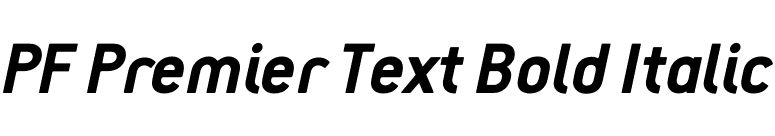 PF Premier Text Bold Italic font preview