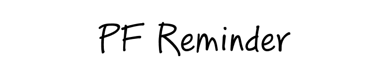 PF Reminder font preview