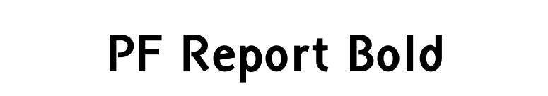 PF Report Bold font preview