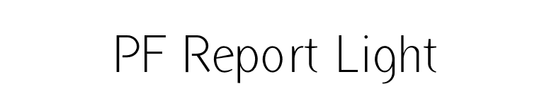 PF Report Light font preview