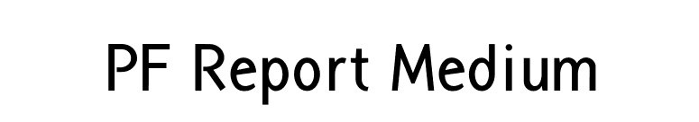 PF Report Medium font preview