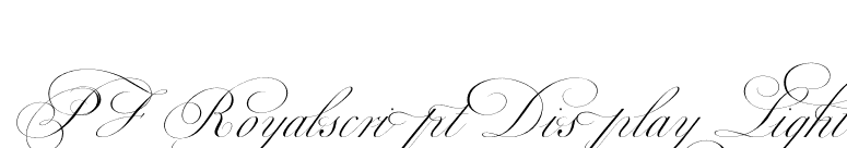 PF Royalscript Display Light font preview