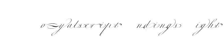 PF Royalscript Endings Light font preview