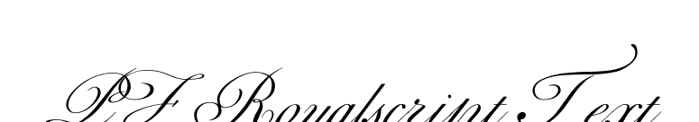 PF Royalscript Text font preview