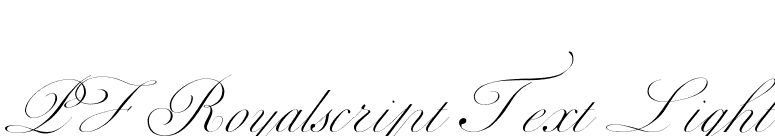 PF Royalscript Text Light font preview