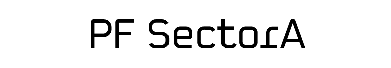 PF SectorA font preview