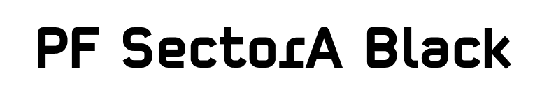 PF SectorA Black font preview