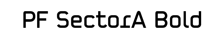 PF SectorA Bold font preview