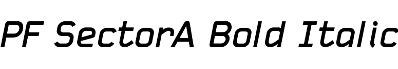 PF SectorA Bold Italic font preview