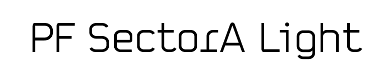PF SectorA Light font preview