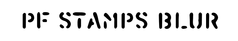 PF Stamps Blur font preview