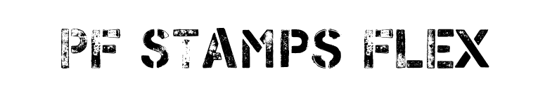 PF Stamps Flex font preview