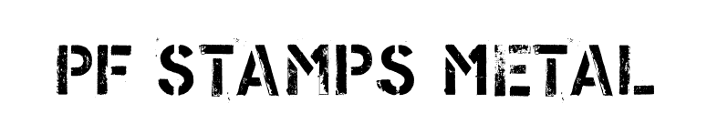 PF Stamps Metal font preview