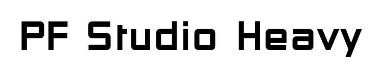 PF Studio Heavy font preview