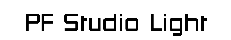 PF Studio Light font preview