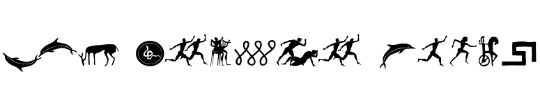 PF Temple Icons font preview
