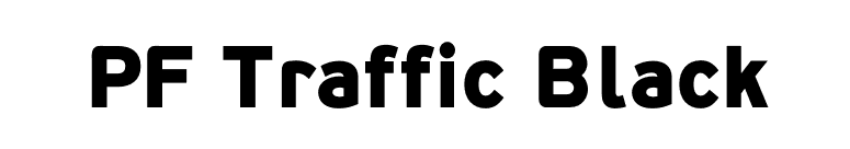 PF Traffic Black font preview